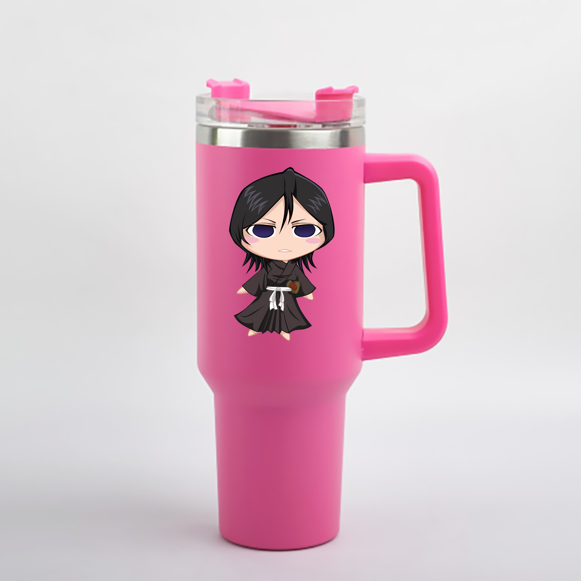 （画像用） ブリーチ 朽木ルキア BLEACH Kuchiki Rukia 1200mL車用タンブラー - クリスタルステッカー（プラスチックストロー付き）